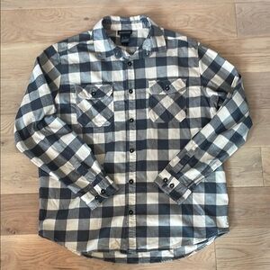 Burton Gray & Cream Button Up Shirt